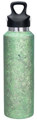 Boundless Voyage Titan Trinkflasche Vakuum Isolierte Thermosflasche 600ml Spülmaschinenfest Wiederverwendbare und auslaufsichere Wasserflasche für Schule, Büro, Sport, Reisen Ti3258d (grün)