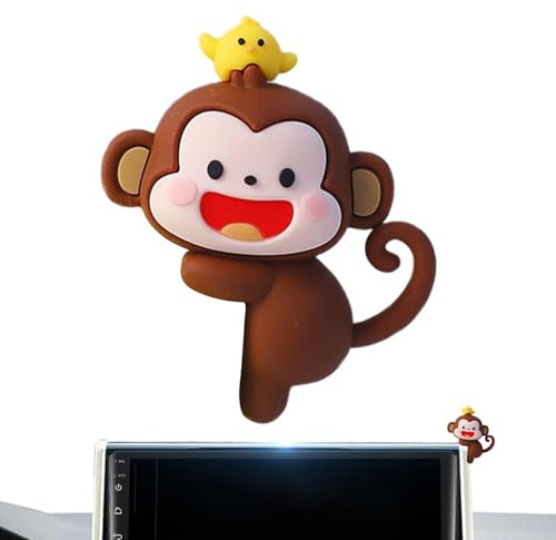 Cute Computer Monitor Figuren, Monkey Figur für Computer Screen, Fun Computer Monitor Decorations, Monkey Figur für Office Desk, Cute Monkey Car Decoration, Decorative Monkey for Computer