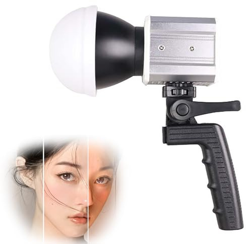 Portable Photography 60W Handheld Fill Light, COB Film And Television Soft Light,CCT Dual Color Temperature + Mobile APP Control + 2800-6800K + CRI:Ra≥90 + Dual Power Supply + 330° Rotation ,Black