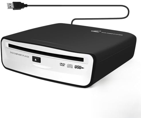 Smallterm Lettore CD universale portatile per auto, può essere collegato alla porta USB in auto, laptop o TV, per la navigazione con Android 4.0 e