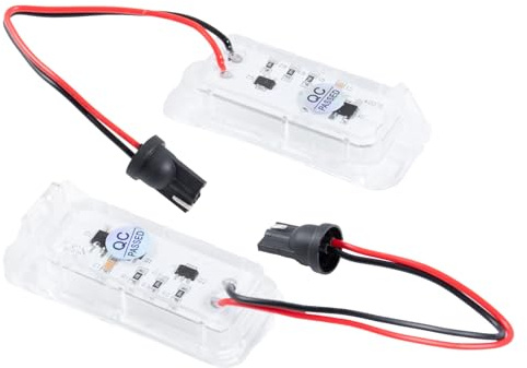 Merautop SJ 2 PCS LED Licence Number Plate Light Lamp Replacement for F0.r-d Fiesta Galaxy MKIII C-MAX Focus Jaguar XF Ranger S-MAX Kuga Car Accessories Part# 6M2A13550AA 6M2A13550AB 5105886 1504964