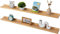 Gieanoo Bilderleiste Holz, 2er-Set 90cm Wandregal Holz Massivholz Schweberegal Rustikale Holzregale mit Lippe Bücherregal Wand Hängeregal Regalbrett für Wohnzimmer Schlafzimmer Badezimer