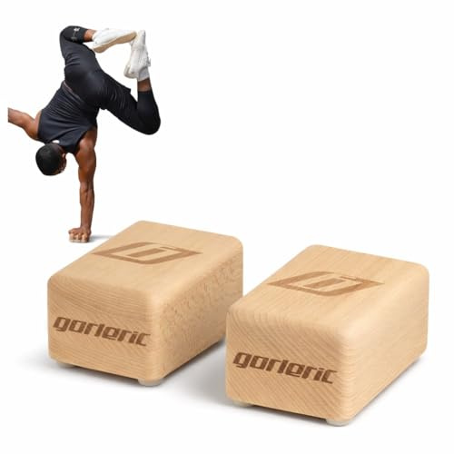 Bloques de Handbalance de Madera de Haya Maciza – Tacos Antideslizantes para Pino y Pino Avanzado – Handstand Blocks para Calistenia y Gimnasia – Fabricados en España