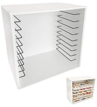 NUOLUTH Wooden Puzzle Storage Rack & Organizer - 10-Tier Layered Shelf Holder for Jigsaw Puzzles, Craft Collection Display Case, Board Game and Family Game Night Accessories