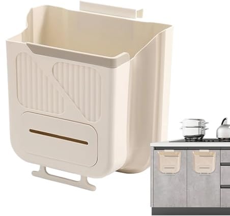 Mülleimer Küche - Faltbare Müllaufbewahrung, Mülleimer mit breiter Öffnung für Spüle Theke, Platzsparender Abfallbehälter für Küche, Schlafzimmer, Bad, Büro, Organis