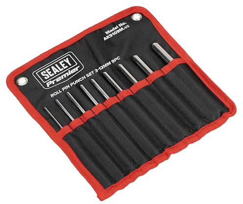 Sealey Ak9109M Roll Pin Punch Set 9Pc 3-12Mm Metric