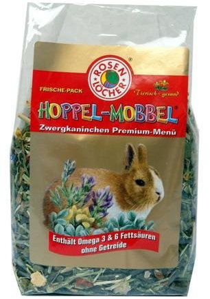 Mühlan 6X Zwergkaninchen Premium Menü 500g, ohne Getreide, enthält Omega 3&6 Fettsäuren, Nagerfutter