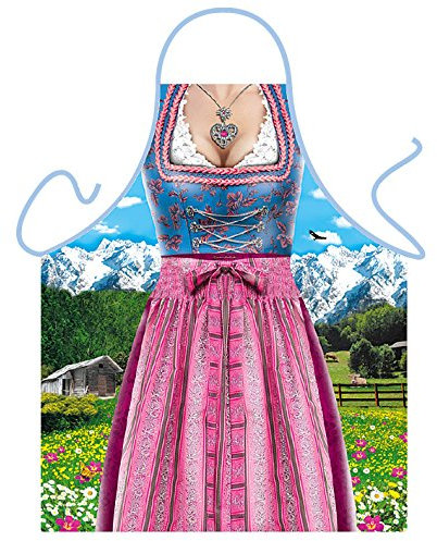 Mega lustiger Scherzartikel Schürze mit Kleiner Schürze Dirndl - Tracht Geschenkartikel für jeden Anlass Karneval Geschenkidee Spassartikel