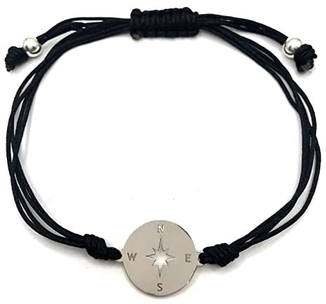 BRACCIALE ROSA DEI VENTI - BRUOLA IN ARGENTO 925/1000. - MASBARATA.ES, Ajustable, Argento sterling