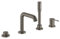 GROHE Essence | Badarmatur - 4-Loch Einhand-Wannenkombination | hard graphite gebürstet | 19578AL1