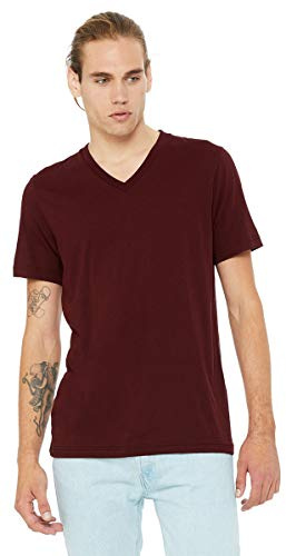 Bella + Canvas Shirts for Men Adult, Heather Cardinal, L, 3005, 00884913634664