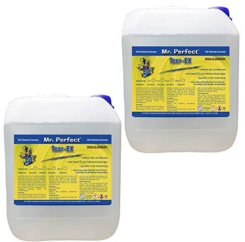 Mr. Perfect® Goudron EX, Dissolvant bitume et goudron pour voiture et outils - 2 x 5 Litres