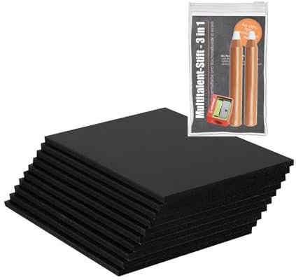Spar-Set 10 x Kreidetafeln A7 + 2 Kreidestift XXL + Spitzer - ideal als Angebotstafel in der Gastronomie - Infotafel - beidseitig beschreibbar - Vorteilspack - beschreibbare Tischtafeln A7