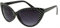 Boolavard Clear Black Lens Classic Sunglasses - Style Unisex Shades UV400 Protective Mens Ladies (Cat Eye - Black White-Dots)
