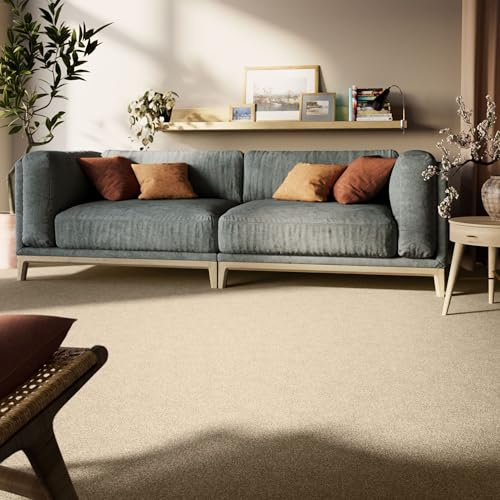 Steffensmeier Teppichboden Cambridge Young Meterware | Auslegware für Kinderzimmer Wohnzimmer Schlafzimmer | Beige, Größe: 300x300 cm