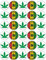 30 Cannabis-Blatt Marihuana Weed Ganja Cupcake Topper Essbare Oblaten Fee Kuchen Topper Geburtstag Kuchen