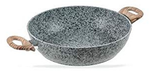 Galileo Casa 2191311 Carrara Pfanne 28 x 7,5 Ind.forg.Granit, Grau, Aluminium geschmiedet