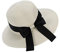 Moxamo Chapeau de Paille d'été Femme - Floppy Chapeau de Soleil avec Bowknot Large, Bord, Protection UV (Blanc)