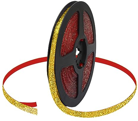 Vogueing Tool Ceramic Tile Mildewproof Gap Tape, 6M*8MM Sealing Decorative Corner Side Edge Tape Strip Bathtub Bathroom Shower Roll Caulk Tap Strip-Gold