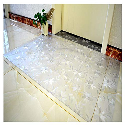 LSSB Tovaglia di Plastica PVC Crisantemo Tabella Pad Fonoassorbente Scuff Resistente Sottopiatto Protezione Pavimento per Casa Fine Tabella Night Stand Ufficio, 2 Dimensioni