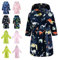 Lodunsyr Bademantel Kinder mit Kapuze für Jungen Mädchen Bademäntel Morgenmantel kuschelig warmen und weichen Pyjamas Kleinkind Coral Fleece Hoodie Roben Schwarz Dinosaurier 4-5 Jahre