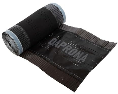 DAPRONA Firstband Alu Super Vent - 320mm x 5m Braun (RAL 8017) Rollfirst für eine optimale Dachfirst Abdeckung, Super Butylkleber