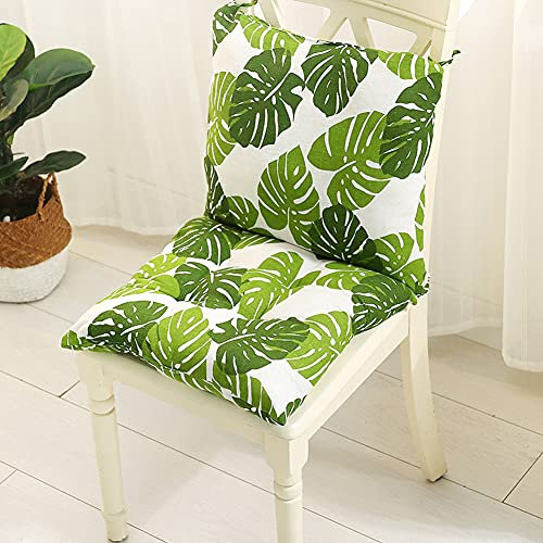 1 Stück Stuhlkissen mit Rückenteil Sitz,Gartenstuhlauflage Niedriglehner Polster Auflage,Rückenkissen mit Bänder,Gartenstuhl Polsterauflage Stuhlauflage Home Büro Sitzauflage Sitzkissen Sitzpolster