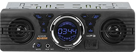 NOPNOG Autoradio 1 Din, Lecteur MP3, Audio FM, Mains Libres Bluetooth, 2 Haut-parleurs intégrés, avec entrée AUX, Carte TF USB et Chargement USB