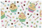 Tischsets mit niedlichem Eiskönigin-Joghurt-Muster, rutschfest, hitzebeständig, waschbar, für Hotel, Hochzeit, Party, 4 Stück