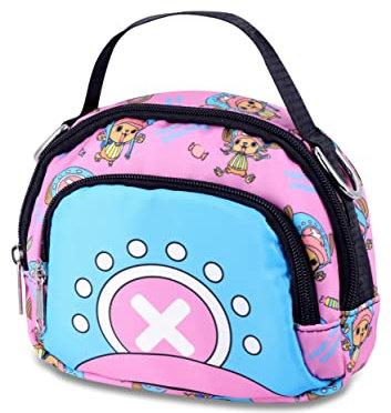 Roffatide Anime One Piece Crossbody Bag Tony Tony Chopper Small Shoulder Bag Sling Bag Girls Pink Crossbody Purse Wallet Handbag