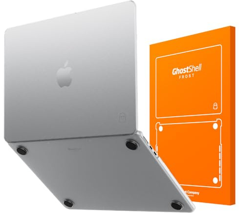 UPPERCASE GhostShell™ Frost - Custodia rigida con finitura opaca antigraffio compatibile con MacBook Air 2022 da 13 Apple Silicon M2, A2681, trasparente (senza rivestimento in gomma)