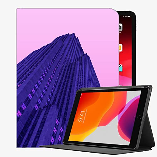 YENDOSTEEN Hülle für iPad Pro 12.9 2020/2021(4.Generation/5.Generation),Wolkenkratzer-Gebäude-Minimalismus 151653 mit Auto Schlaf-/Aufwachfunktion