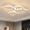 DELIPOP LED Deckenleuchte Modern, 48W 5400LM Weiß Runde Deckenlampe, Warmweiß 3000K Deckenlampen für Wohnzimmer, Schlafzimmer, Küche, 58cm