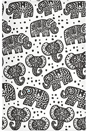 Schwarzes Thailand Elefant Geschirrtuch-Set, 71,1 x 45,7 cm, saugfähige Geschirrtücher, Bulk Küchentücher, Frühlingshandtuch