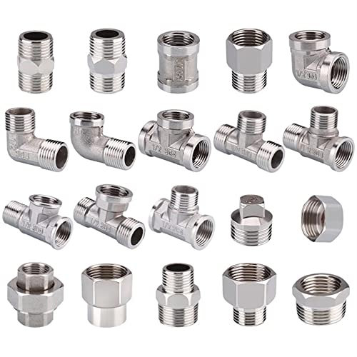 LOEASE 1pc 1/2 3/4 Femmina Filettatura Maschio Raccordi Tee Tipo di Riduzione Gomito in Acciaio Inox Giunto Adattatore Adattatore Accoppiatore Raccordi Idraulici (Color : 04 to 06 Female Male-01)