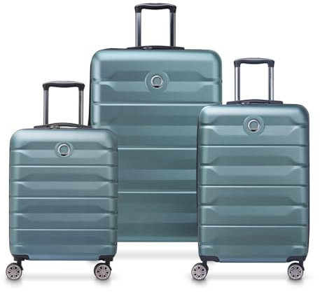 DELSEY Paris - AIR Armour - Set de 3 valises rigides 55cm/ 68cm/ 77cm - Vert