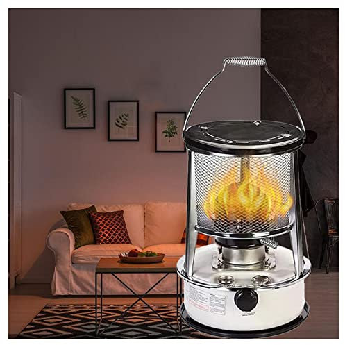 Samnuerly Tragbare Kerosin-Heizung, Campingkocher mit Tasche + 6 Dochten, Outdoor-Kerosin-Konvektions-Camp-Zelt-Heizung für Eisfischen, Wandern, Jagd, Notfall, weiße 6-Liter-Heizung