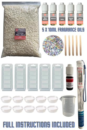 Wax Melt Starter Kit- Perfume scents, Kit 1 - All The Ingredients You Need and Step by Step Instructions for Making and producing Your own Wax Melts at Home.