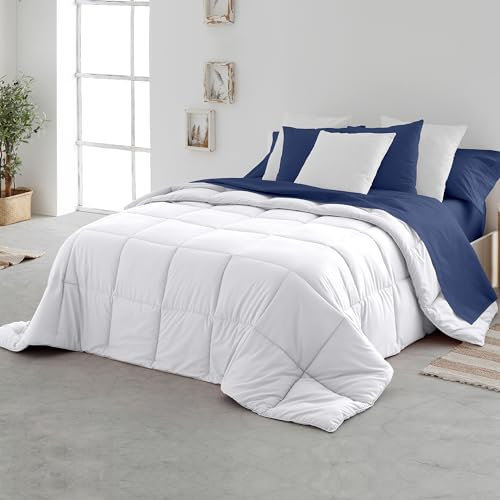 SomniHome Couette Double. Double-Toucher Plume. Couette 2 Personnes Matelassé à Carreaux. Doux Confortable et Légere, Édredon Nordique Design et qualité. 400 GR. 240 x 260 cm Lit 180/200 cm