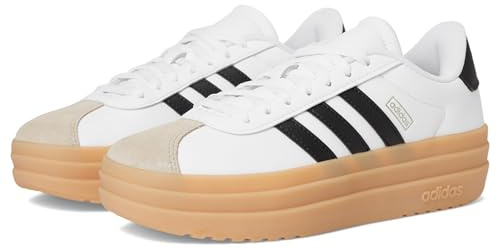 adidas Unisex – Children and Boys VL Court Bold Junior Shoes, White Black Beige Wonder, 6 UK