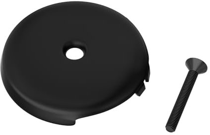 JIOTAR 3-1/8 Single Hole Bathtub Overflow Face Plate-Bathtub Overflow Drain Cover with Screw Fits Most Standard Bath Tub Drains (Black)