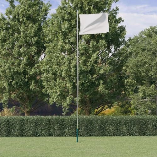 Chaduof Fahnenmast Teilbar Silbern 6,23 m Aluminium, Antennenmast, Fahnenstange