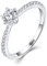 Starnny Damen Ringe Sterling Silber 925 3A Zirkonia Verlobungsring für Damen,59