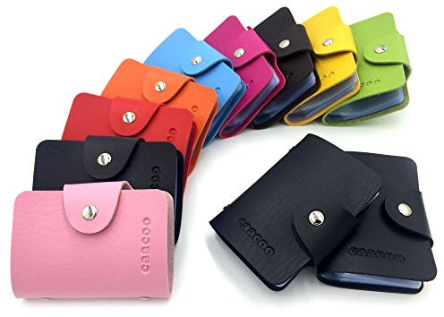 AirZyx Porte Carte Femme Homme Porte Carte de Credit Femme Homme 24 Fentes (Noir)