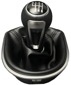 Somivo Pomo de palanca de cambios de 6 velocidades de piel sintética para Seat Leon II Toledo III Altea XL 2005-2012