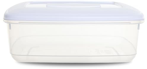 AOC24 - 4L Plastic Food Storage Box - Airtight Lid Rectangular Food Storage Container - Stackable Leakproof Clear Storage Container - Meal Food Prep Boxes, Fridge Owen Dishwasher Safe (4L)