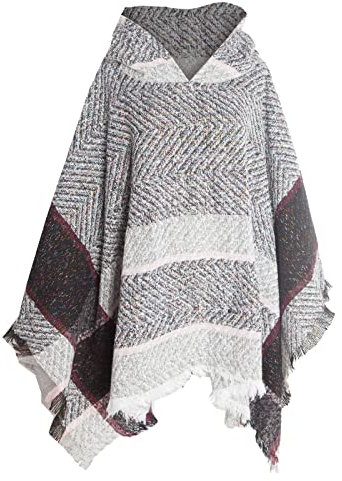 Frauenschals Damen und Winter Warmer Schal Schal Baumwollschal Quaste Multi Color Plaid Schal Multifunktionaler Gürtel Hut (GY1, One Size)