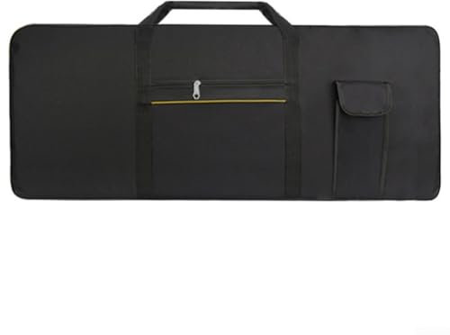 Hasaller Bolsa para teclado de 61 teclas para instrumentos Pi-ano, funda protectora profesional, funda acolchada gruesa, portátil, órgano electrónico, impermeable, bolsa de choque An-ti para