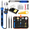 Ltkolben Set 100W, LED Ltkolben mit Temperaturregelung 180-520C, Soldering Kit mit Ein/Aus Schalter, 50g Ltdraht, 5 Ltspitzen,Entltpumpe,Ltkolbenstnder, Pinzette,Digitalmultimeter (14PCS)