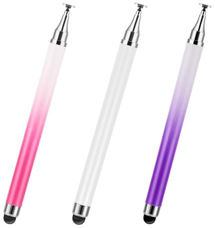 Classicseali 3 Stück Touchpad Stift,Touchpen für Touchscreens,Eingabestift Smartphone,Farbverlauf Handy Stifte für Smartphones,Gummi Eingabestift zum Phone Pad Tablette Bildschirm